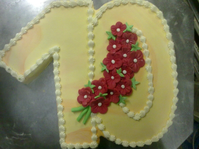 Torta v tvare čísla 1